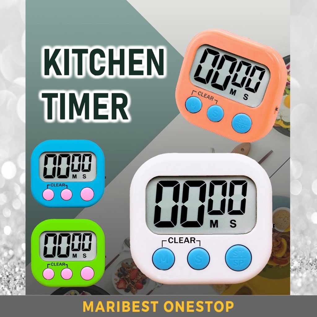KITCHEN TIMER ELECTRONIC MAGNETIC DIGITAL COOKING TIMER STOPWATCH COUNTDOWN LOUD ALARM WITH STAND BAKING CLOCK