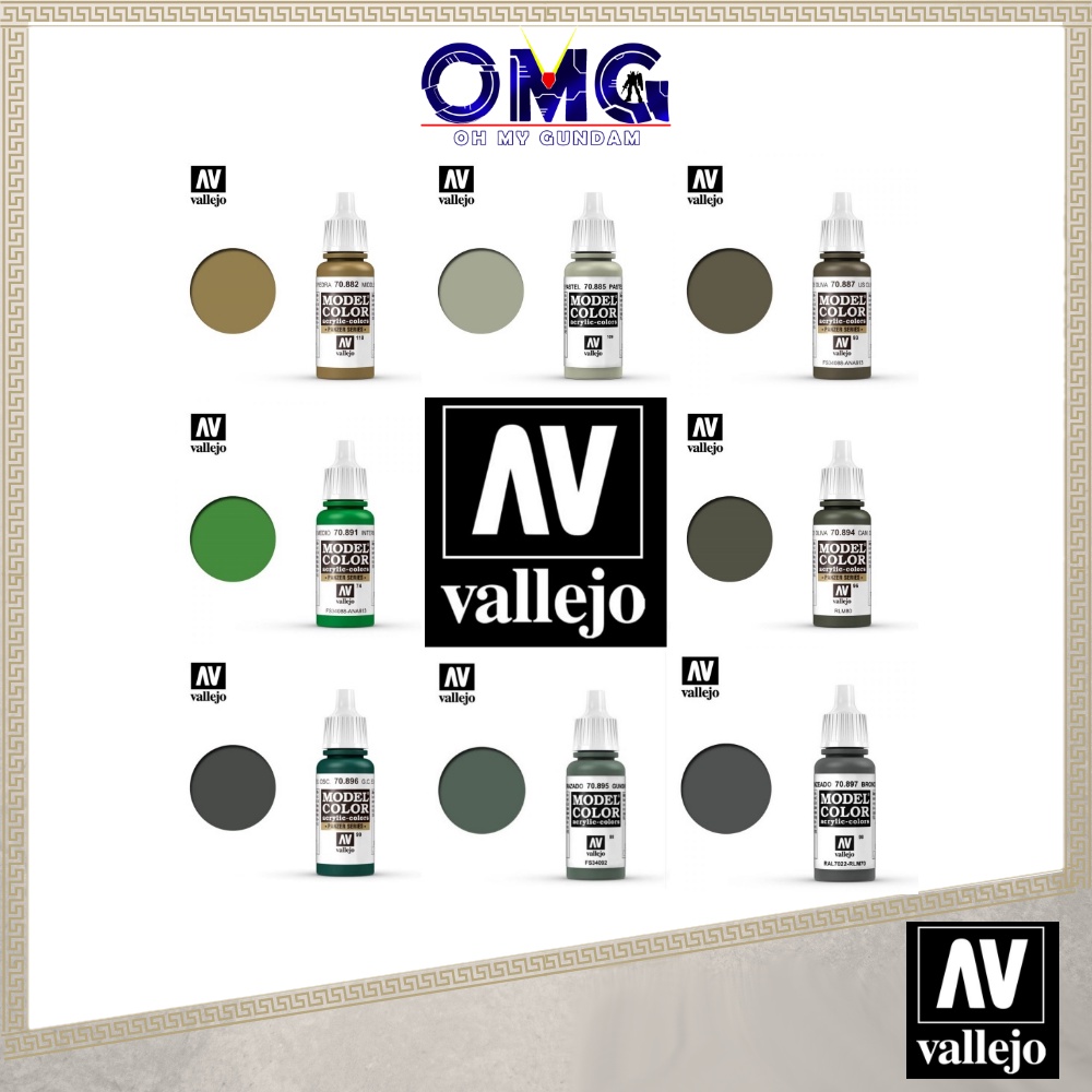 Peinture Acrylique Vallejo Model Color - Couleur Khaki Grey 113 70880