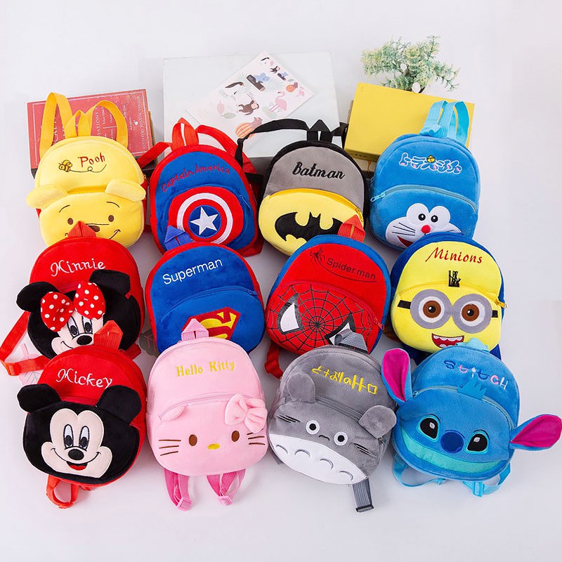 Cartoon Plush Toy Bag Infants Kids Boy Girl Early School Preschool Shoulder Bags Portable Children Travel Mini Backpack