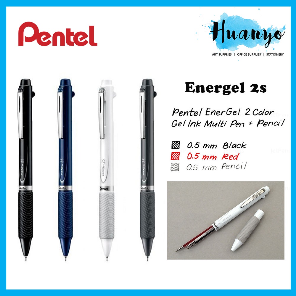 5 pcs Pentel Energel BLN105 0.5mm needle tip Ball Pen BROWN INK FREE GIFT