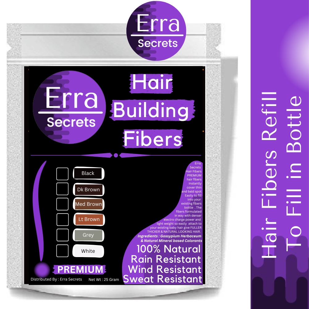 Erra Secrets Hair Fiber Powder Refill Hair Loss Treatment | Shopee Malaysia