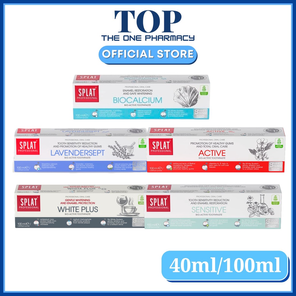SPLAT Professional White Plus/ Lavendersept/ Sensitve/ BioCalcium/ Active Bio-Active Toothpaste /