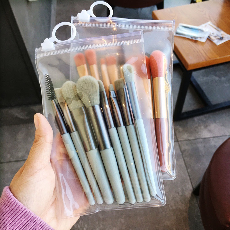 8pcs Mini Makeup Brushes Set Eyelash Eye Shadow Foundation Powder Blending Cosmetic Brush Portable Beauty Make Up Tool