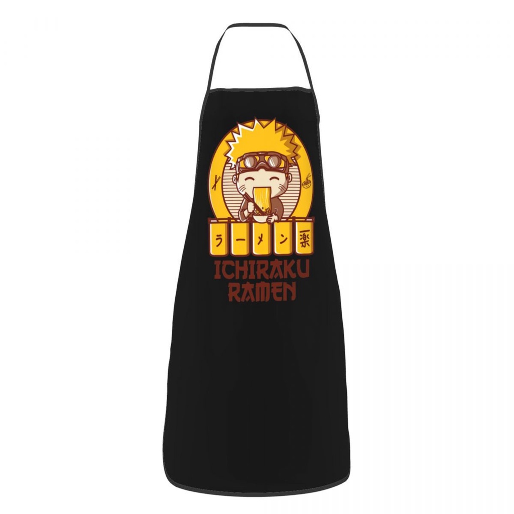 Unisex Funny Ramen Ichiraku Bib Apron Adult Women Men Chef Tablier Cuisine for Kitchen Cooking Japanese Anime Baking