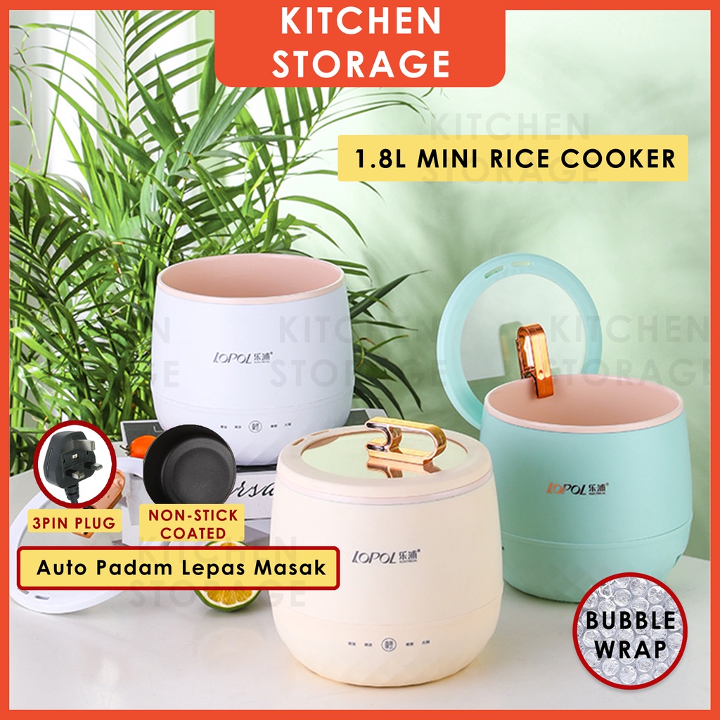 KS 1.8L Rice Cooker Small Periuk Mini Rice Cooker Non Stick Periuk Nasi Elektrik Mini Periuk Serbaguna Periuk ElektrIK