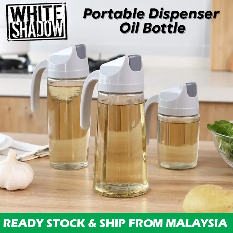 Auto Flip Cap Oil Dispenser Bottle Cooking Seasoning Sauce Glass Bottles Botol Minyak…