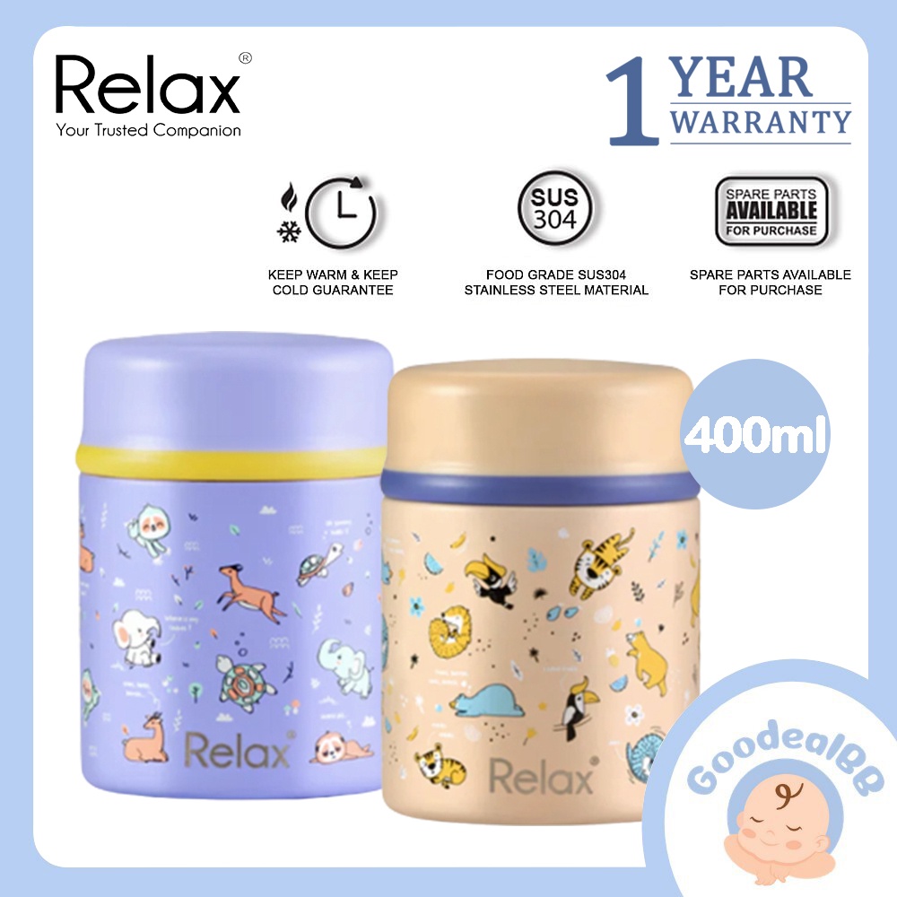 Relax Stainless Steel Thermal Food Jar Baby 400ml | Food Warmer