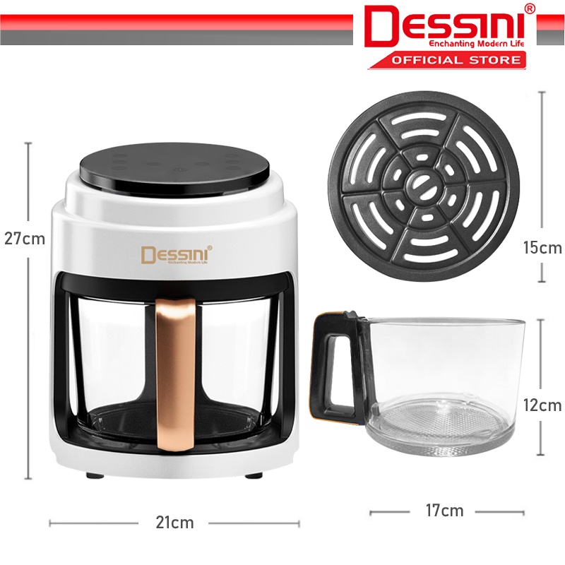 DESSINI 6L 1400W Electric Air Fryer