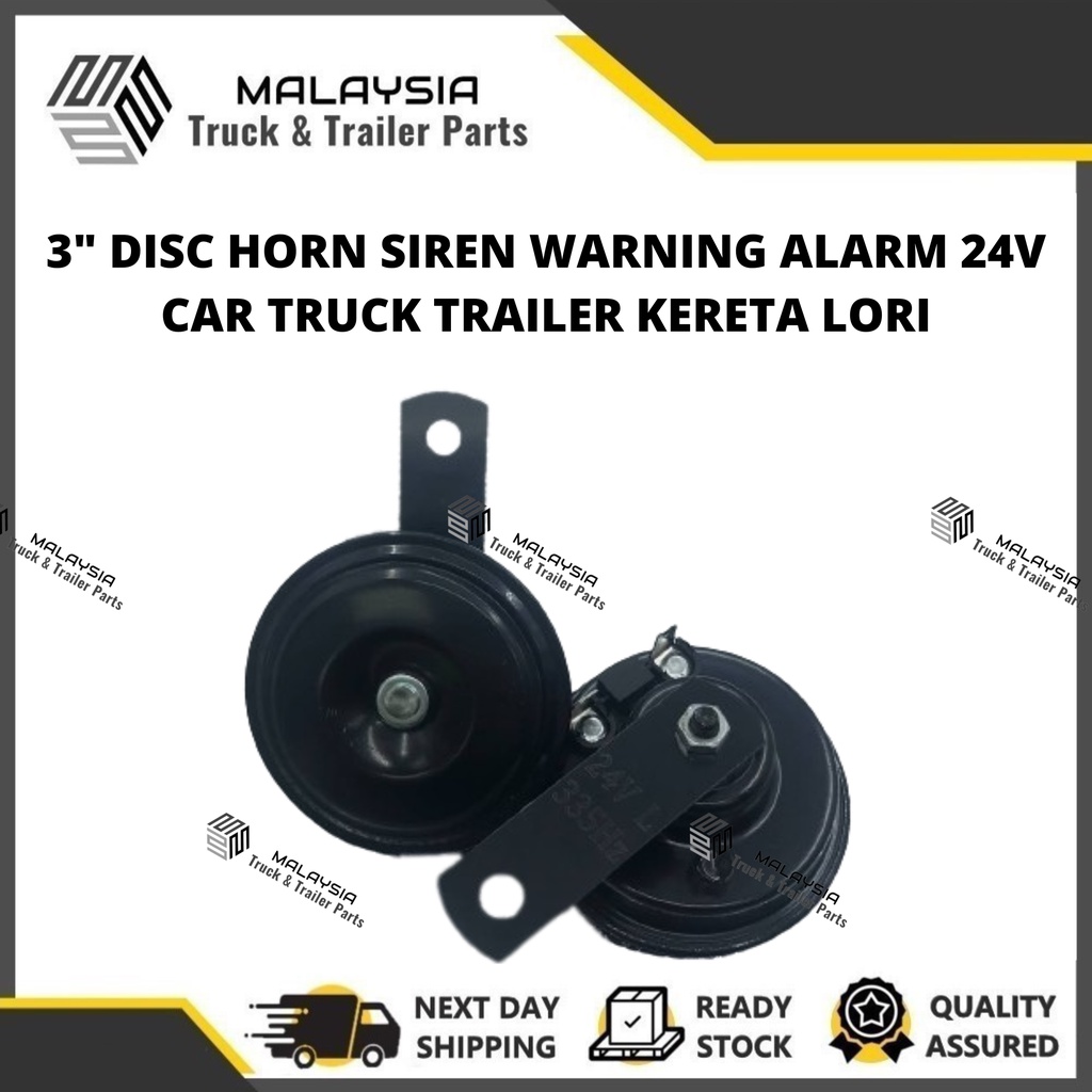 3" DISC HORN SIREN WARNING ALARM 24V Car Truck TRAILER KERETA Lori