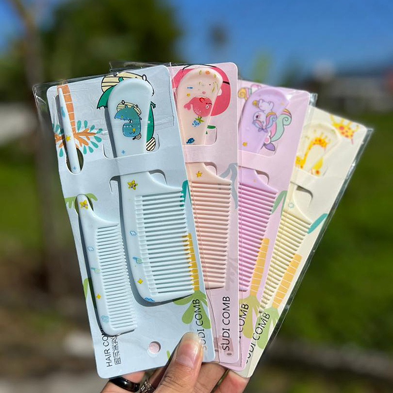 Smooth Edge Cute Cartoon Animal Hair Comb Set Children Adult Hairs Styling Combs Portable Hairdressing Grooming Tools