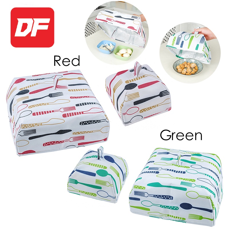 DF.os 2pcs Aluminum Foil Heat Preservation Foldable Insulation Complete Coverage Food Covers