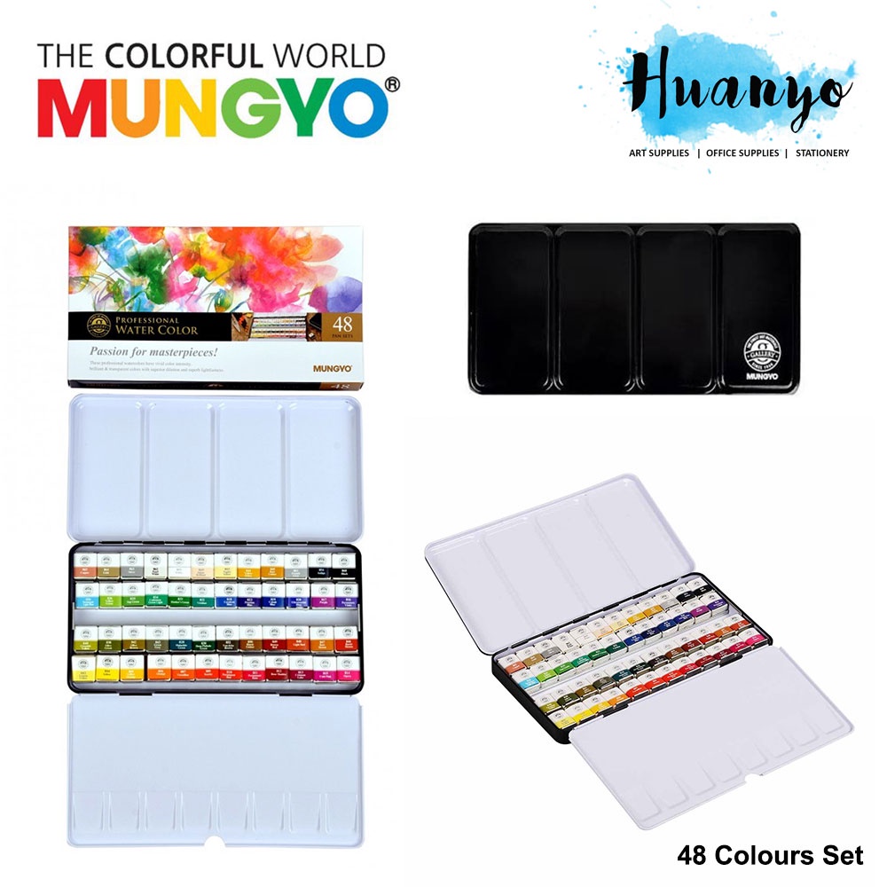 Gift Sets MUNGYO Professional Watercolor Paints MWPH Series 12/24