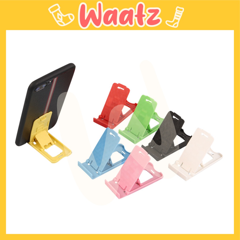 (STD16) Phone Tablet Mobile Stand Holder Foldable Desktop Lipat Mini Portable Universal untuk Handphone