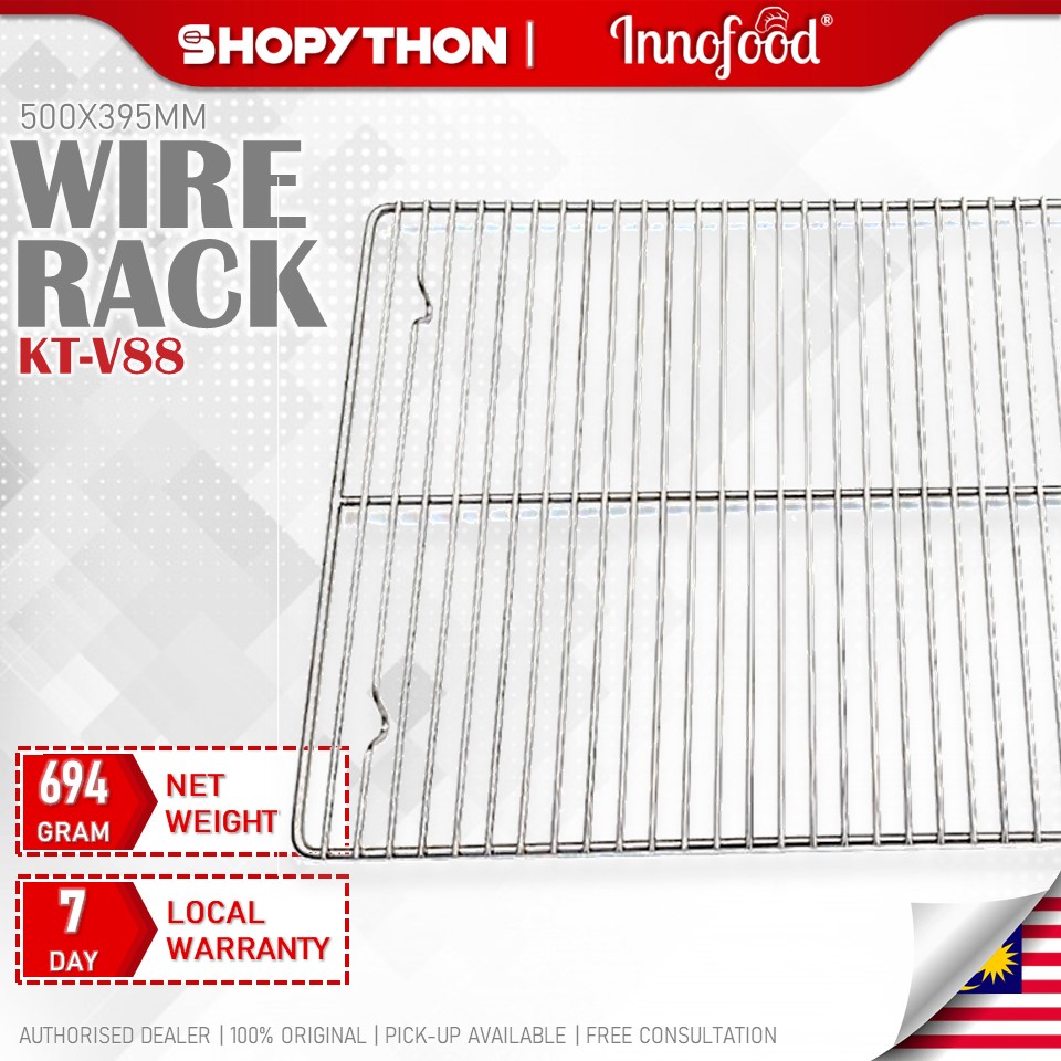 INNOFOOD Wire Rack for KT-V88 (500x395mm) V88 Stainless Steel with Chrome Plated Digital Convection Oven Baking Master