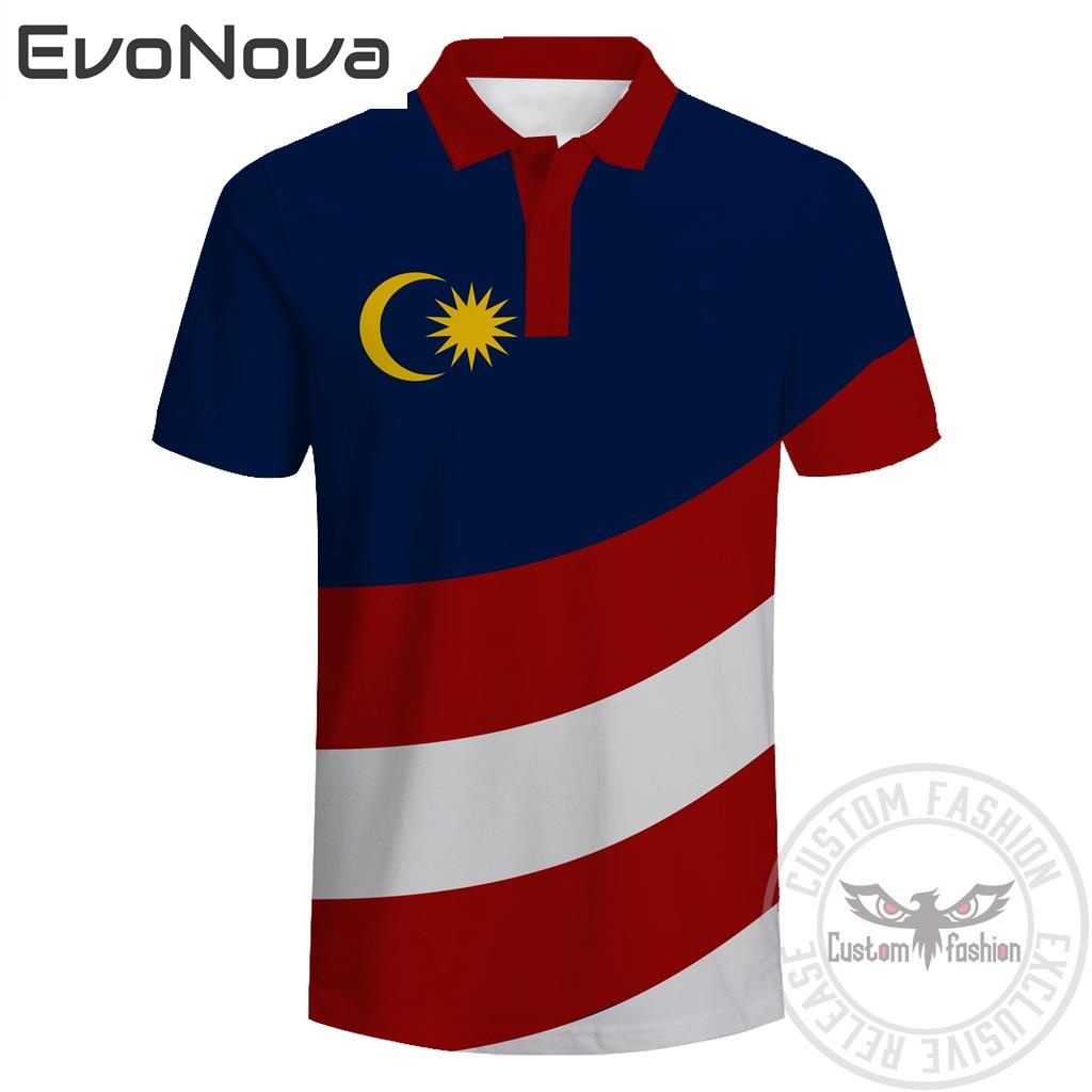 EvoNova Malaysian Flag Hoodie Independence Day POLO Shirt Merdeka Malaysia T-shirt Man Women Kid Suit 3D Print Tshirt