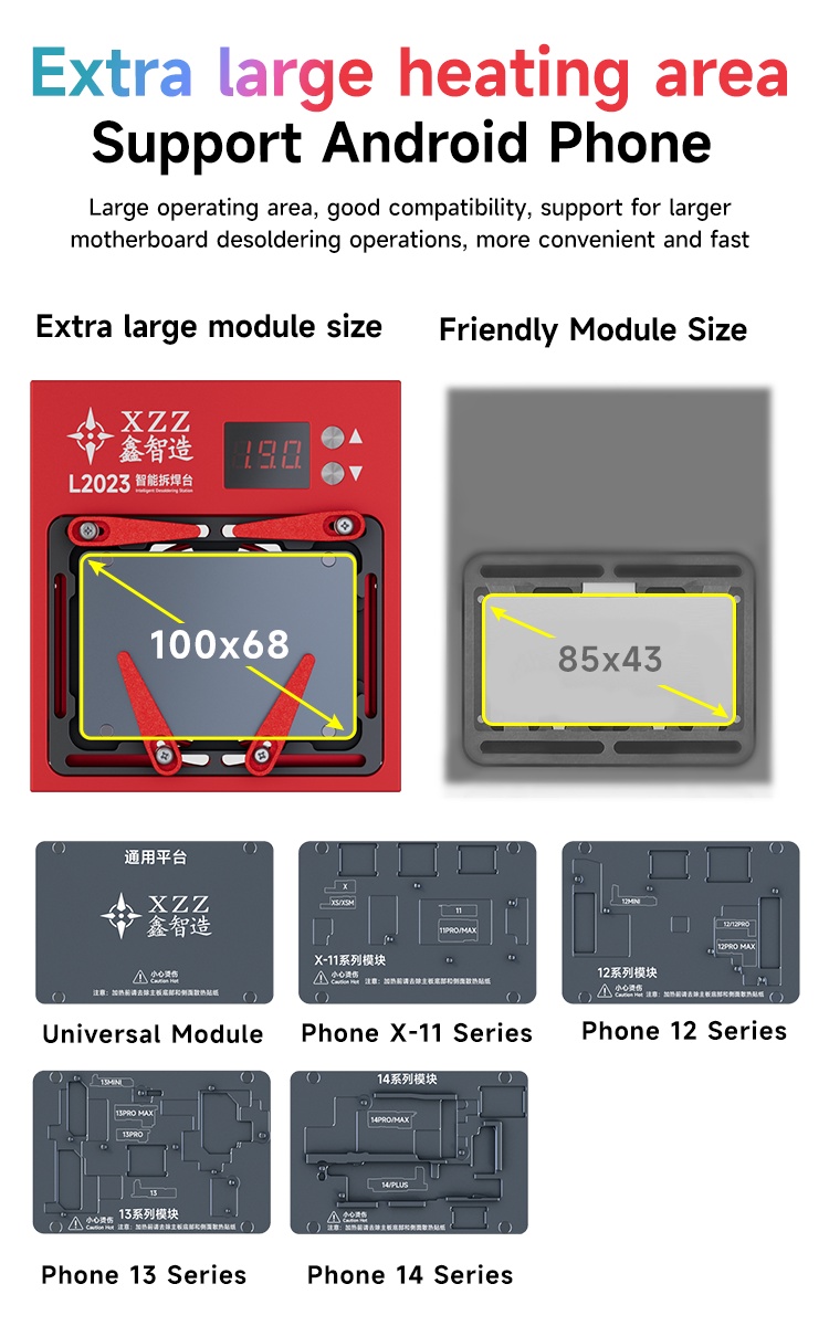 XZZ L2023 Intelligent Heating Kit For iPhone X-15 Motherboard