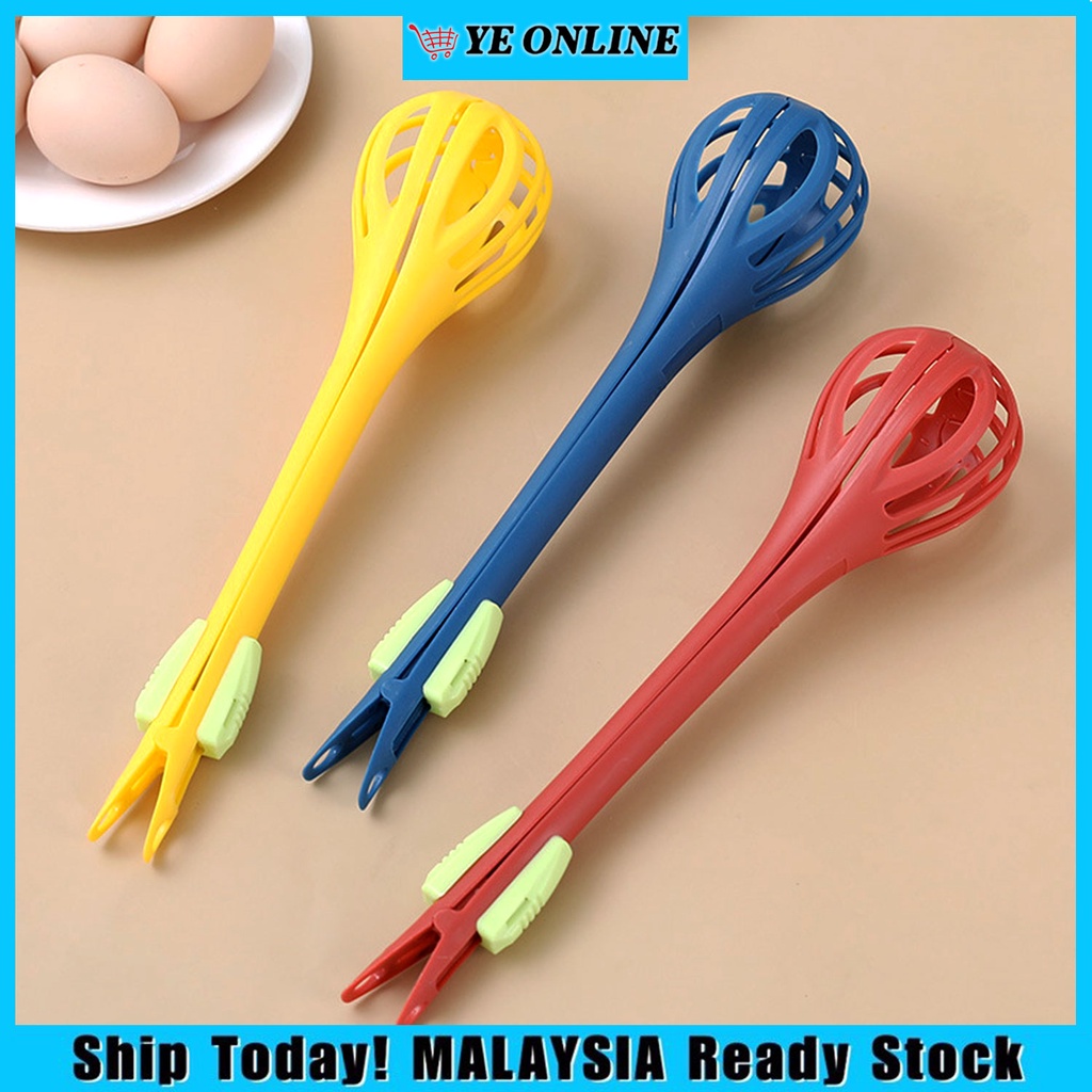 2 in 1 Egg Beater Manual Food Clip Hand Mixer Cake Maker Baking Bakery Tools Kitchen Tong 打蛋器夹子