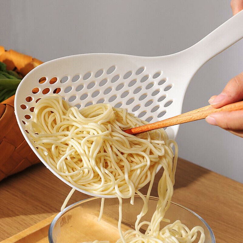 Japanese Style Scoop Colander Spoon Long Handle Noodle Vegetable Food Drainage Filter Strainer Household Kitchen Utensil