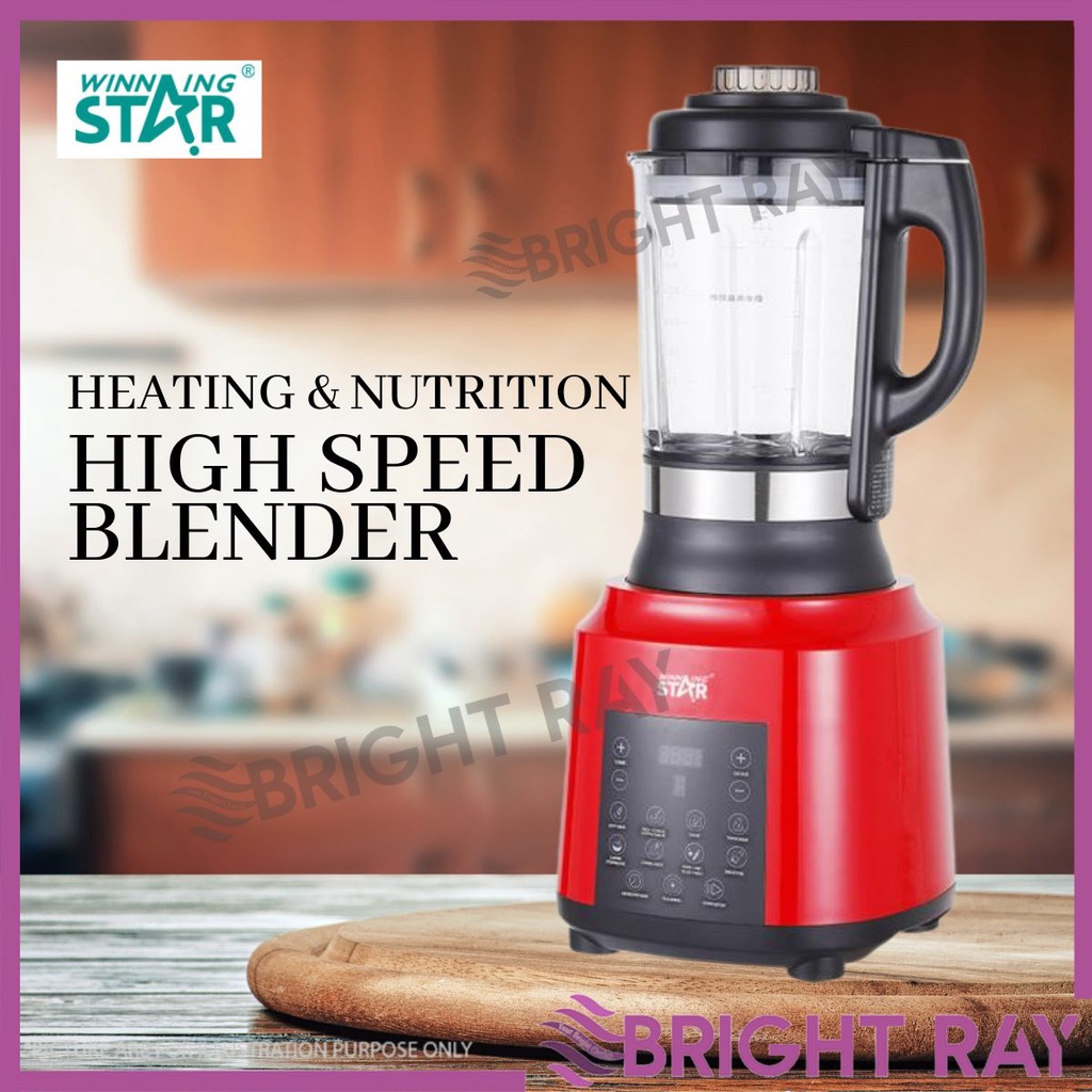 WINNING STAR HEATING High Speed Blender 1.75L 800W Mesin Pengisar Makanan Cooking Smart Multifunction Blender Soup