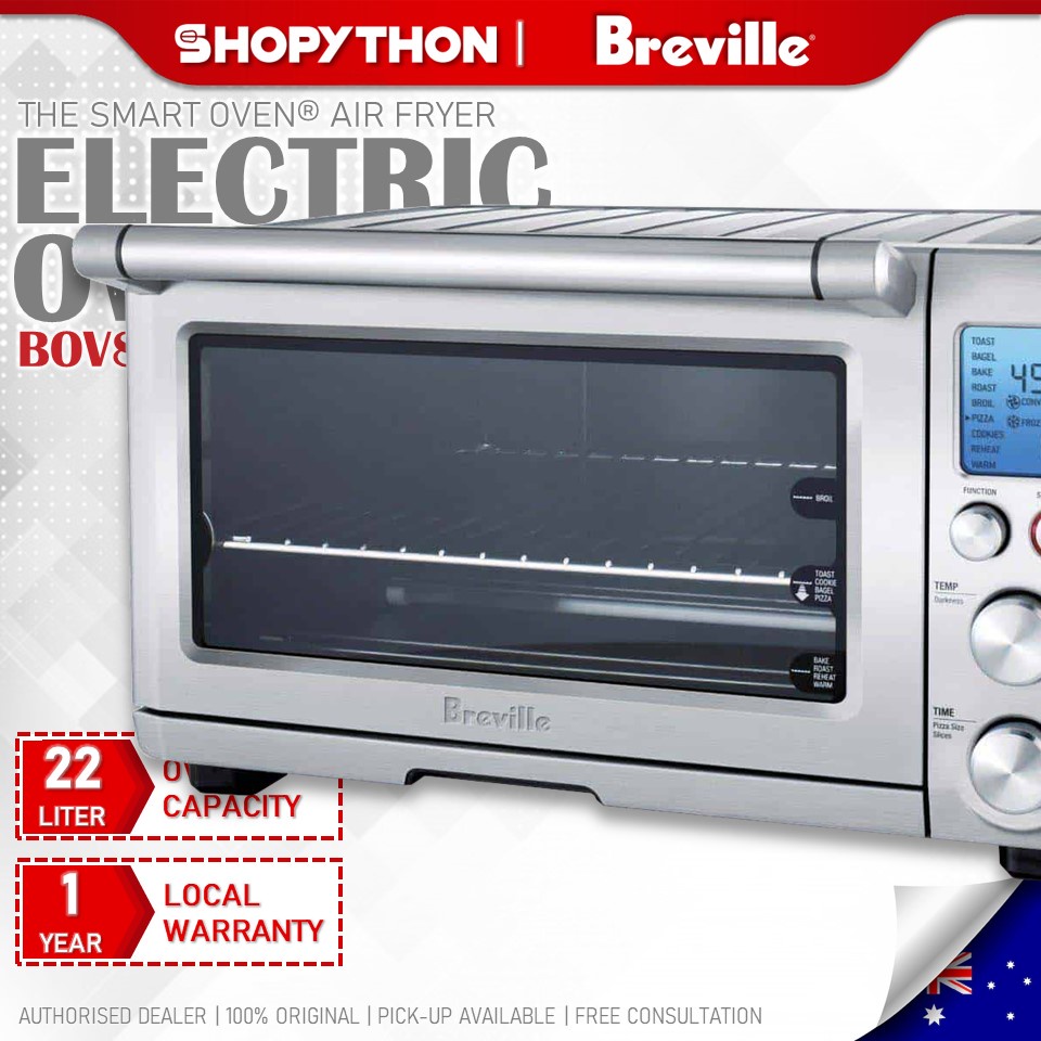 BREVILLE the Smart Oven Air Fryer BOV860 (22L/2400w) Element IQ System Dual Speed Convection Digital LED Display Ketuhar