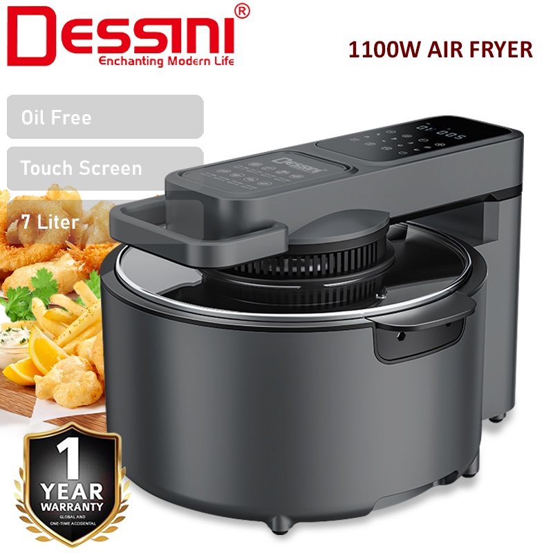 DESSINI ITALY AF-7001 Electric Oven Convection Air Fryer Oil Free Grill Toaster Roaster Breakfast Machine Ketuhar (7L)