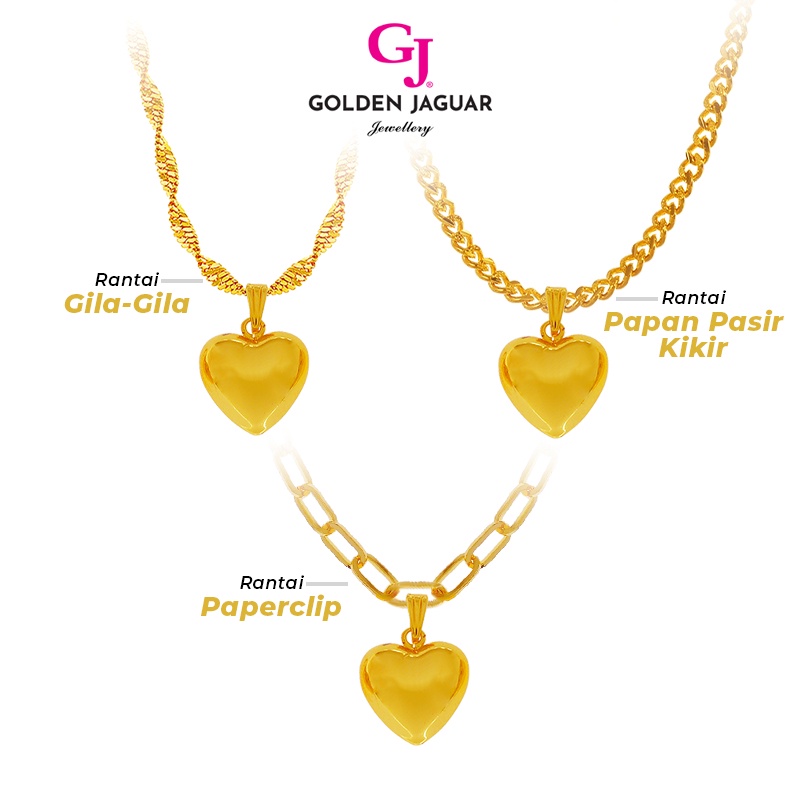 GJ Jewellery Emas Bangkok Emas Korea 24K Gold Plated Necklace Set Ukir Nama