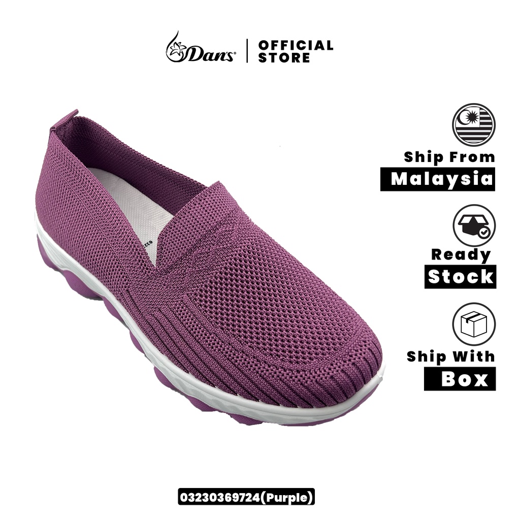 DANS Ladies Sneaker Shoes -Black/Purple 03230369724