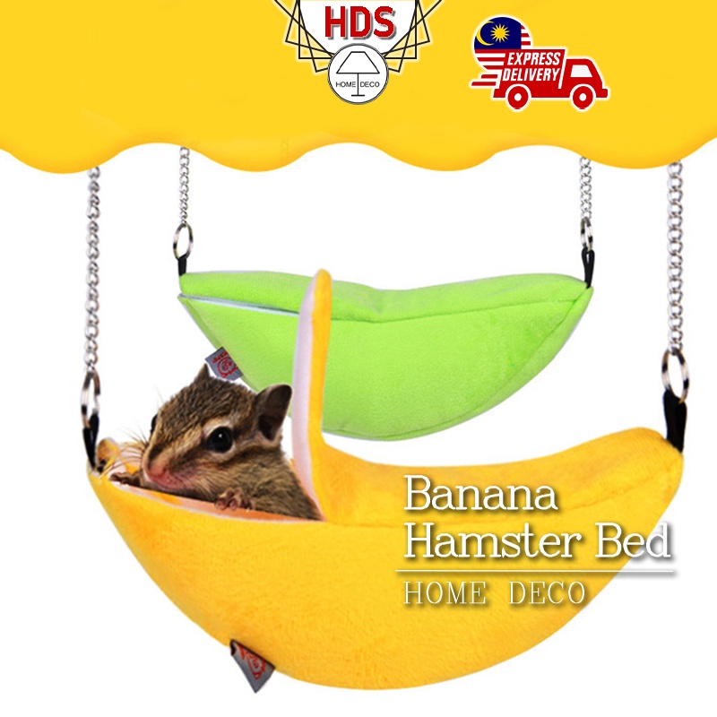 HDS Hamster Hammock Warm Cotton Hanging Banana Nest Squirrel Hedgehog Sugar Glider Bed