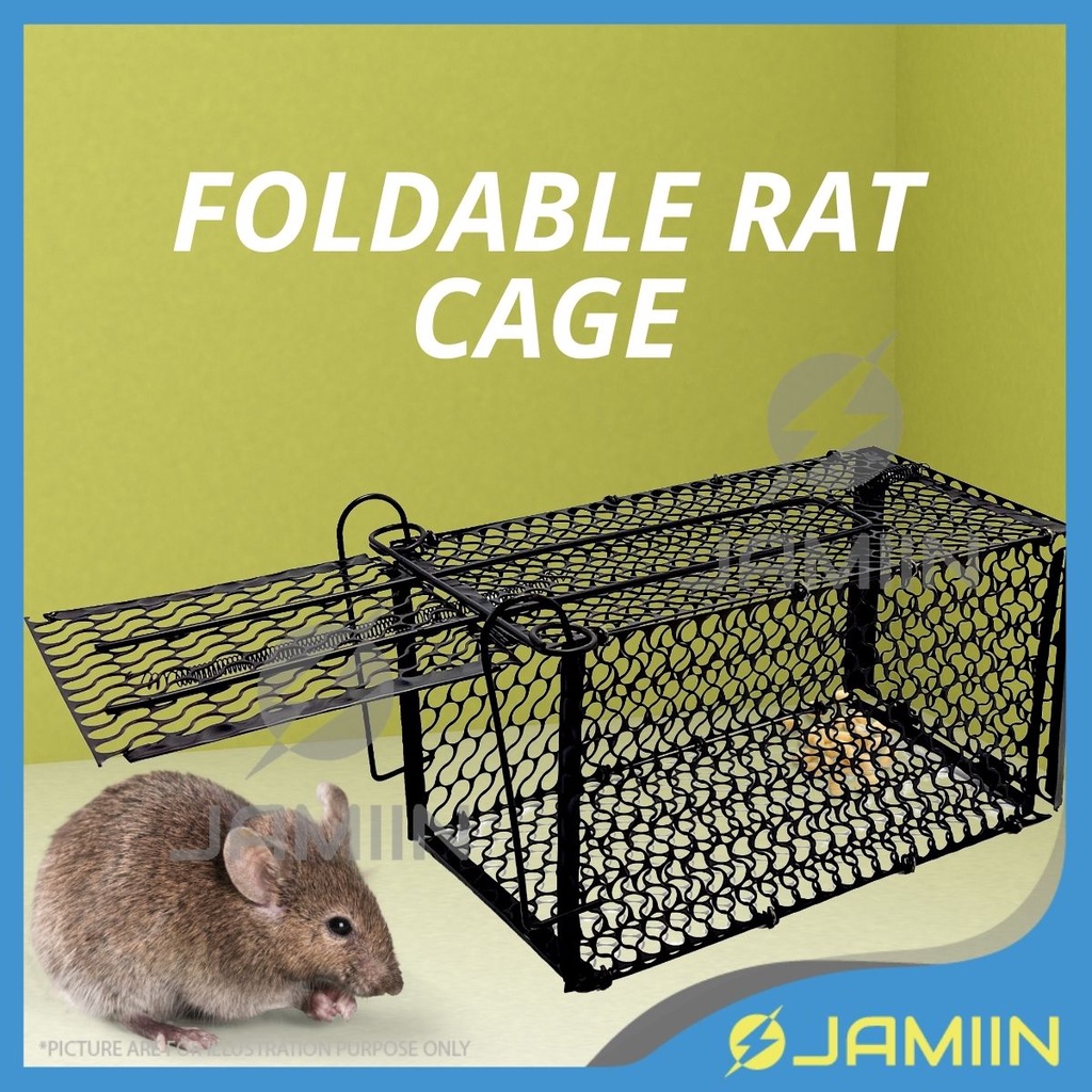 FOLDABLE Rat Trap Cage Perangkap Tikus Mouse Trap Cage Small 老鼠笼 Animals Traps Humane Rat Traps Catch and Release