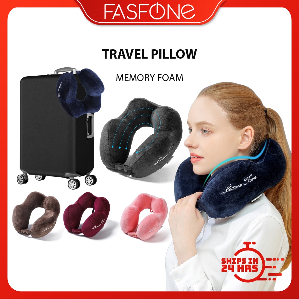 Ergonomic Neck Pillow Travel | Nap Pillow | Neck Pillow | Car Flight Bus Convenient | Bantal Leher Melancong Tidur