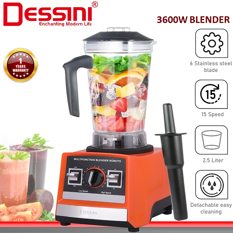 DESSINI ITALY 2.5L Stainless Steel Blender Grinder Mixer Juicer Extractor Food Processor Smoothie Ice Crusher / Pengisar