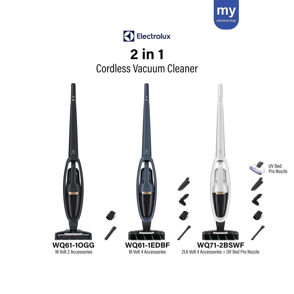 Electrolux 2 in 1 Cordless Vacuum Cleaner WQ61-1OGG WQ61-1EDBF WQ71-2BSWF WQ61-10GG ZB3414AK