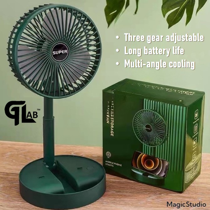 New Kipas Mini Adjustable Mini Fan Kipas Small Cooling Handy Desk Home Office Table Battery USB Rechargeable Portable小风扇