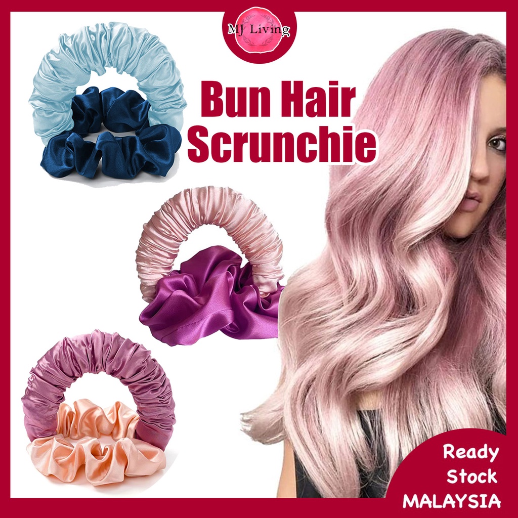 Heatless Hair Curler Sleeping Hair Bun Scrunchie Easy Curling Hair Band Ponytail Tie Magic Curler 无热丸子头盘发卷发头绳