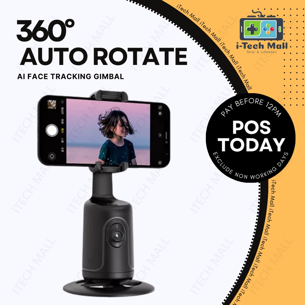 360° Auto Rotate Gimbal Camera Stabilizer P01 Smart AI Face Tracking Phone Holder Selfie Stick Tripod Stand Accessories