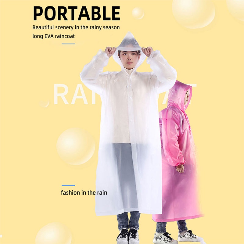 Raincoat Waterproof EVA Unisex Outdoor Jacket Poncho Rainsuit Baju Hujan