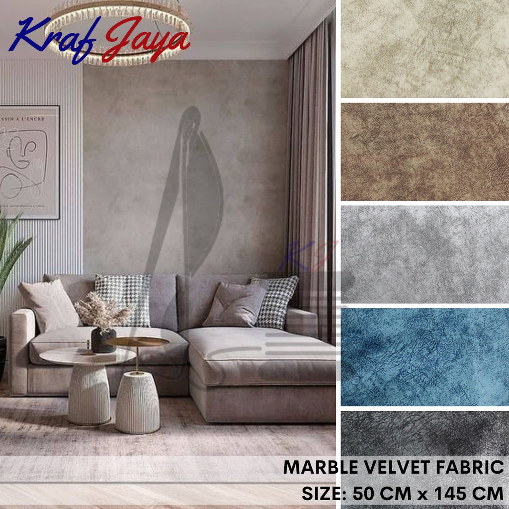 [NEW] 2023 Marble Velvet Fabric➖Marble Satin Silk Badlu Kain Fabric➖2 Tone Velvet Fabric➖Fabric Look Alike PVC Leather