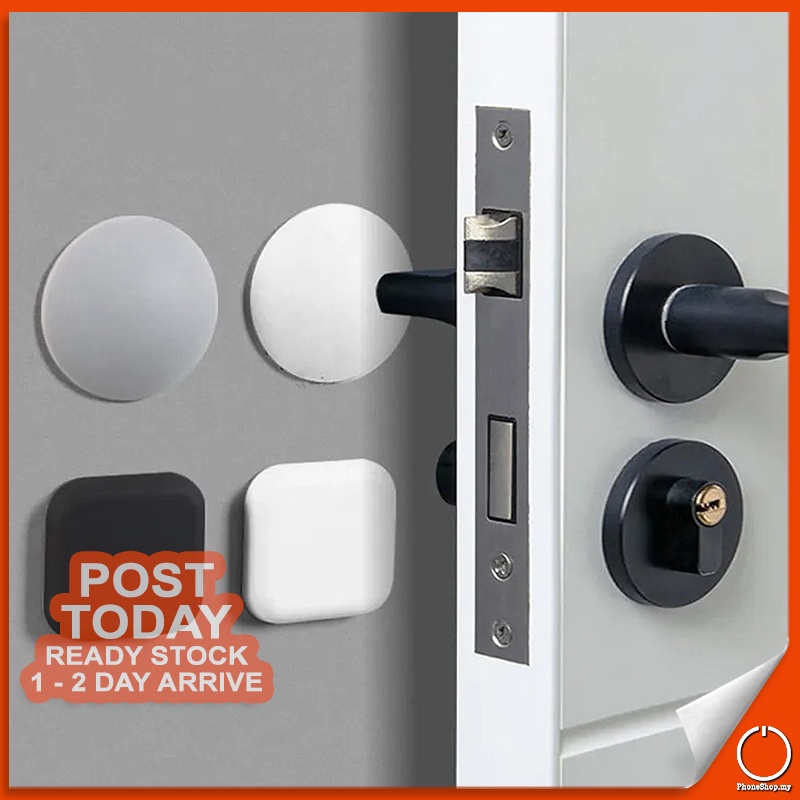 - Door Handle Stopper Silicone Wall Protector Guard Bumper Shock Absorbent Sticker Penahan Pintu DInding