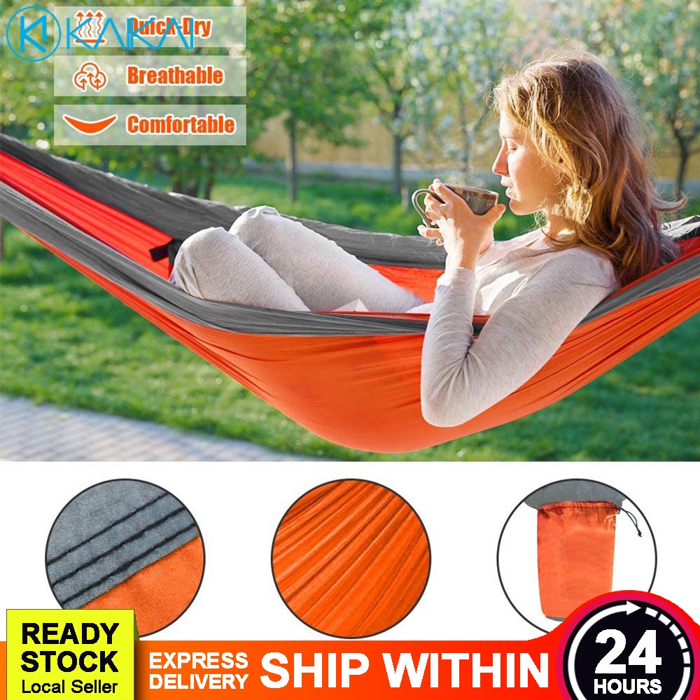 WATERPROOF Extra Large Camping Hammock Beach Hiking Tree Hanging Swing Beds Portable Backpack Travel Sleeping Bed