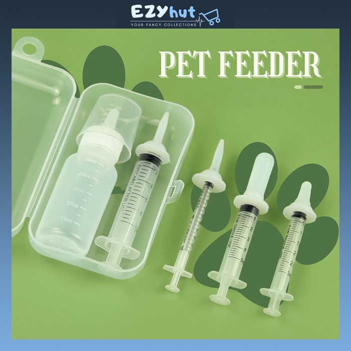 Pet Feeder Set Kitten Milk Feeder Syringe Medicine Feeder Nursing Newborn Pet Feeding Tool Puppy Feeder