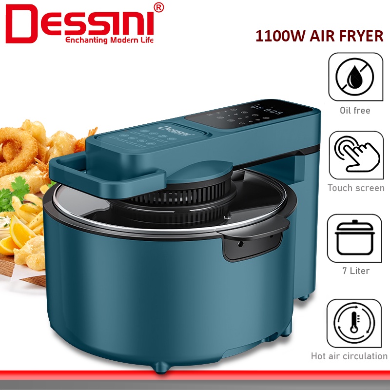 DESSINI ITALY AF-7001 Electric Oven Convection Air Fryer Oil Free Grill Toaster Roaster Breakfast Machine Ketuhar (7L)