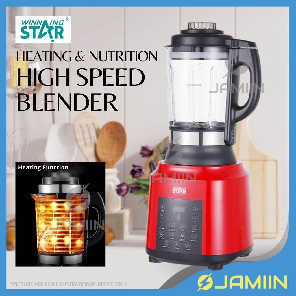 WINNING STAR HEATING High Speed Blender Mesin Pengisar Makanan Cooking Smart Multifunction Blender Soybean Soup Smoothie