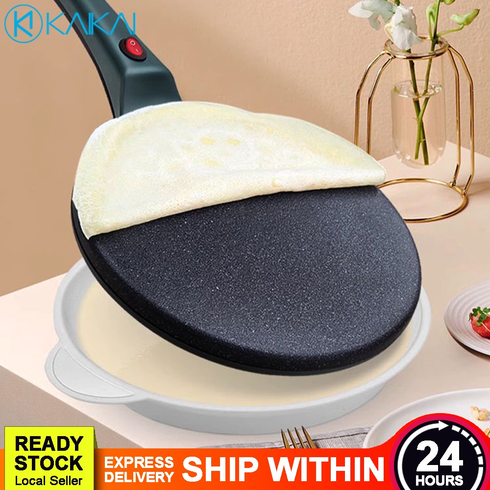 🔥 FAST HEATING 🔥 Non-Stick Electric Crepe Baking Pancake Maker Cake Machine Frying Griddle Portable Kitchen Bakeware