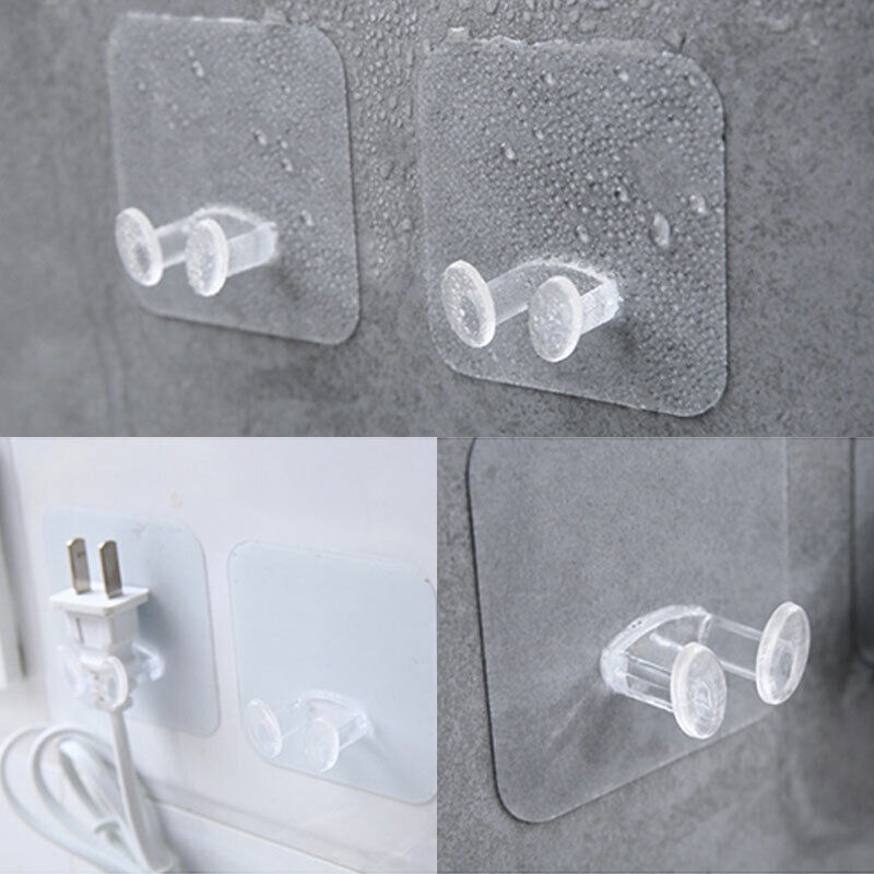 Self Adhesive Power Plug Socket Hook Holder Wall Storage Organizer Magic Toothbrush Shaver Towel Kitchen Utensil Hanger