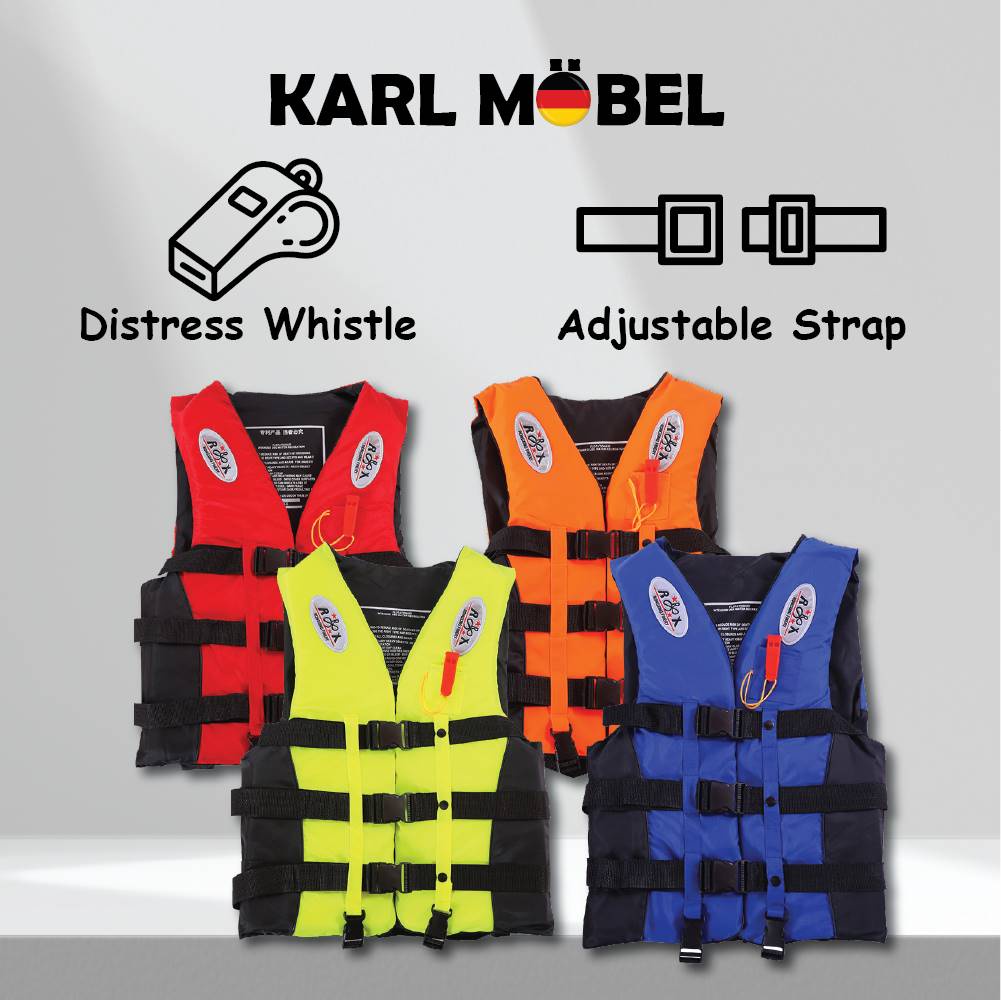 Life Jacket Vest Adults Kids Marine Safety Life Jacket For Outdoor Water Sport Fishing Swimming Boating Surfing