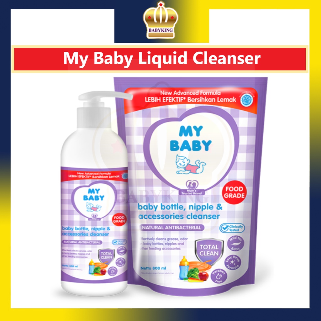 Original My Baby Mybaby Bottle Wash Liquid Cleanser (Bottle 450ml / Refill 300ml) ala Fiffy Pureen Anakku