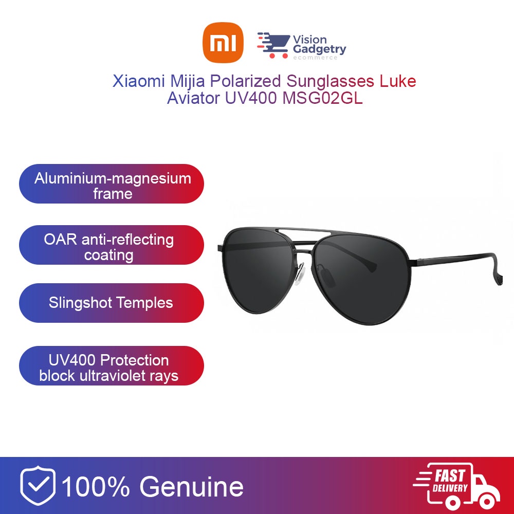 Xiaomi Mijia Polarized Sunglasses Luke Aviator UV400 MSG02GL