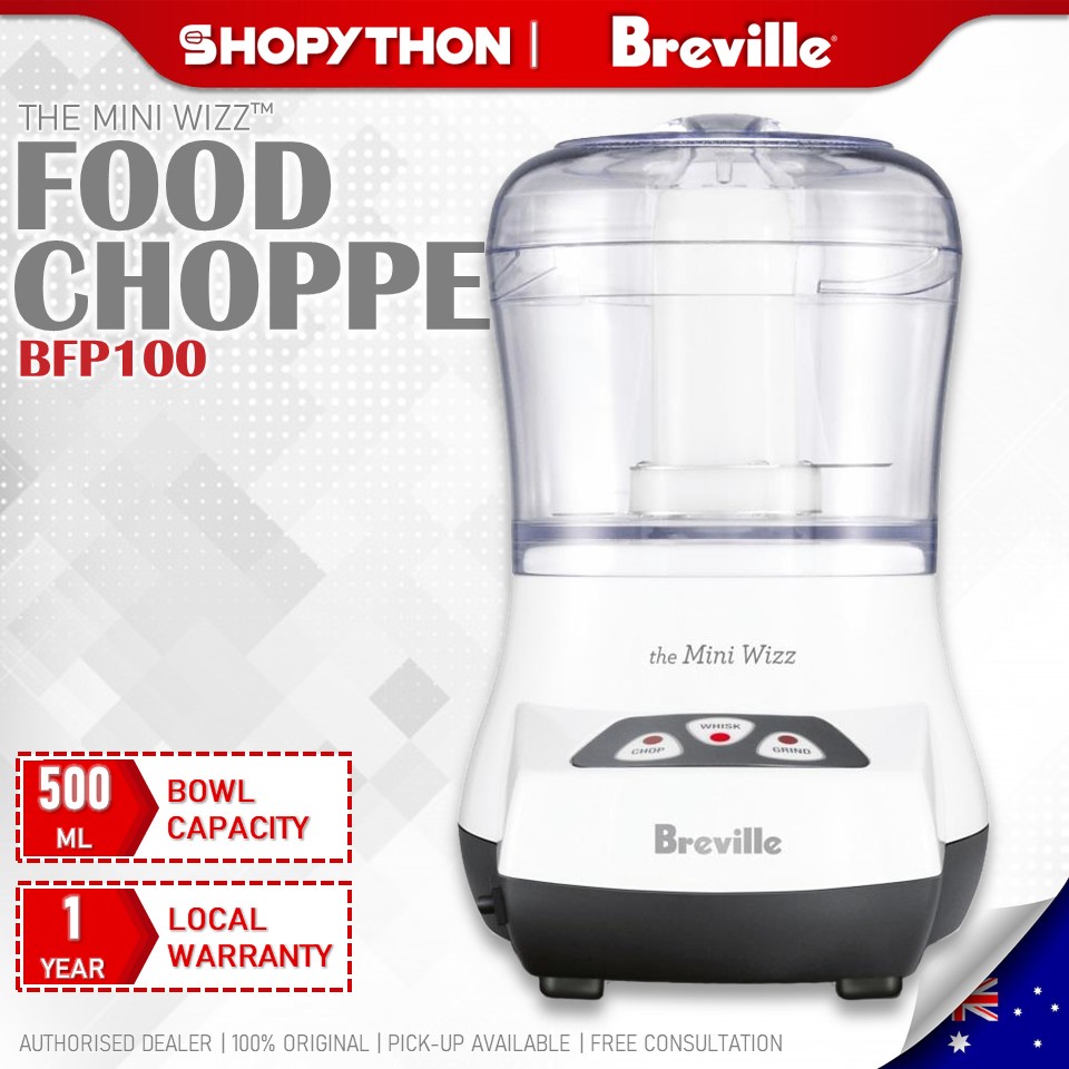 BREVILLE the Mini Wizz BFP100 (0.5L/250w) Compact Chopper Food Processor 3 Speed Soft Touch Pengisar Elektrik Mincer