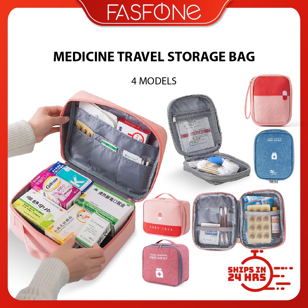 Portable Medical First Aid Kid Travel Use Storage Bag Drugs Empty Beg Emergency Outdoor Rescue Self Protection Ubat Beg