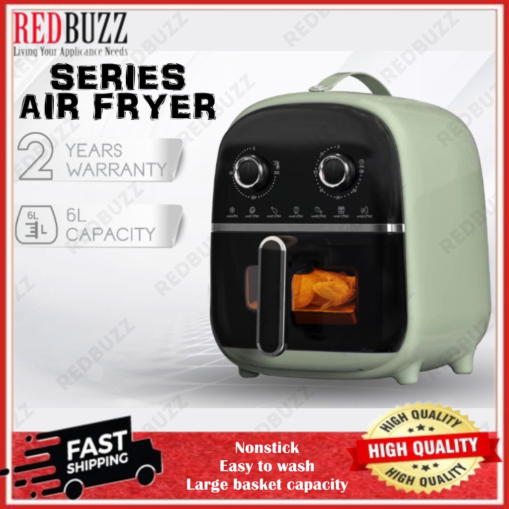 REDBUZZ Air Fryer Multi-function 6L Large-capacity Air Fried Electric Fries Oven Swiss Thomas